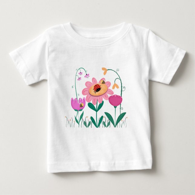 Camiseta De Bebé Jardín caprichoso 2 (Anverso)