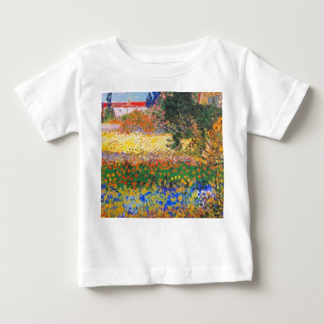 Camiseta De Bebé Jardín de flores Vincent Van Gogh (Anverso)