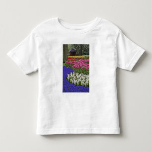 Camiseta De Bebé Jardín de jacintos de uva, jacintos y tulipanes,