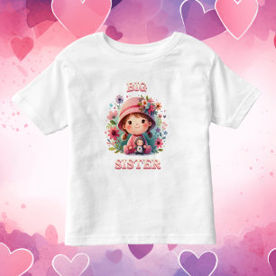 Camiseta De Bebé Jardín Encantado Hermana Mayor 