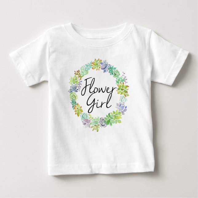 Camiseta De Bebé Jardín exitoso | Niña de flores acuáticas (Anverso)