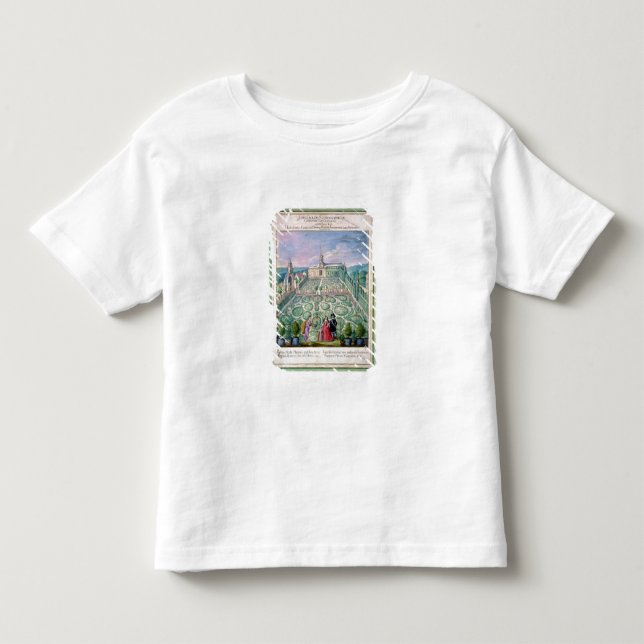 Camiseta De Bebé Jardín holandés, 1650 (con papel) (Anverso)