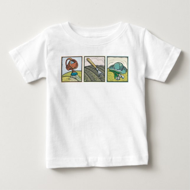 Camiseta De Bebé Jardinería (Anverso)