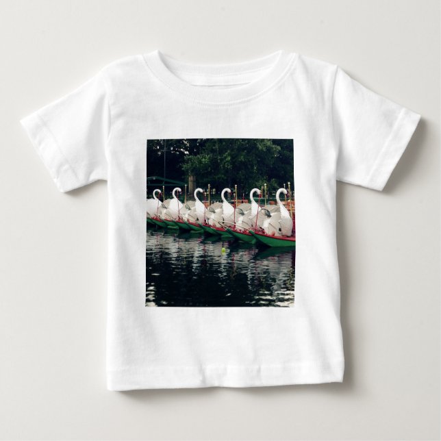 Camiseta De Bebé Jardines públicos de Boston Bots Swan (Anverso)