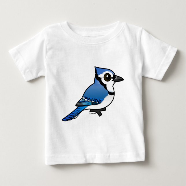 Camiseta De Bebé Jay azul birdorable (Anverso)