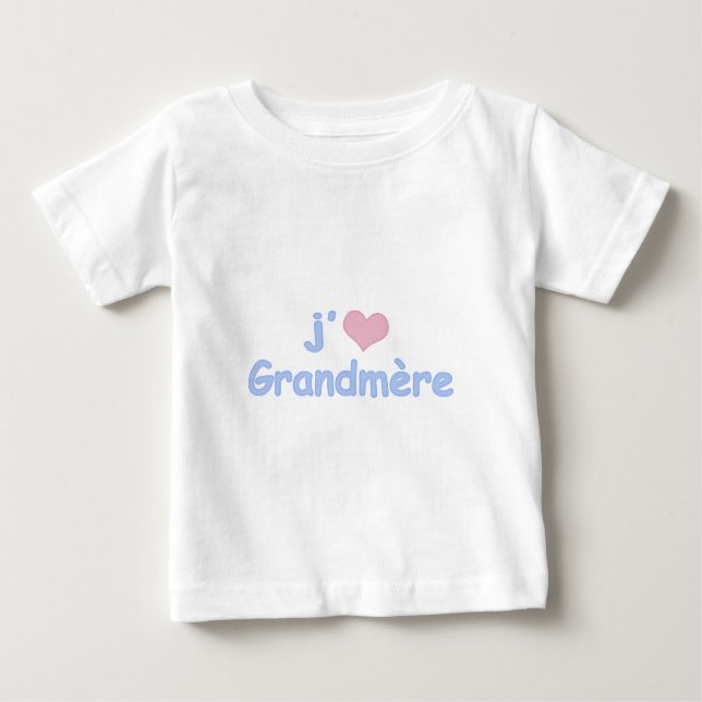 Camiseta De Bebé Je "coeur" Grandmère (Anverso)