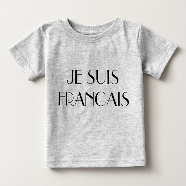 CAMISETA DE BEBÉ JE SUIS FRANCAIS (Anverso)