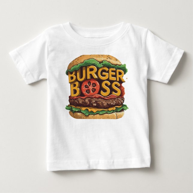 Camiseta De Bebé jefe de hamburguesas (Anverso)
