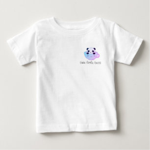 Camiseta De Bebé Jefe Pequeño Adorable – Panda Kawaii en un Sticker