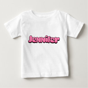 Camiseta De Bebé Jennifer Pink Baby T-Shirt