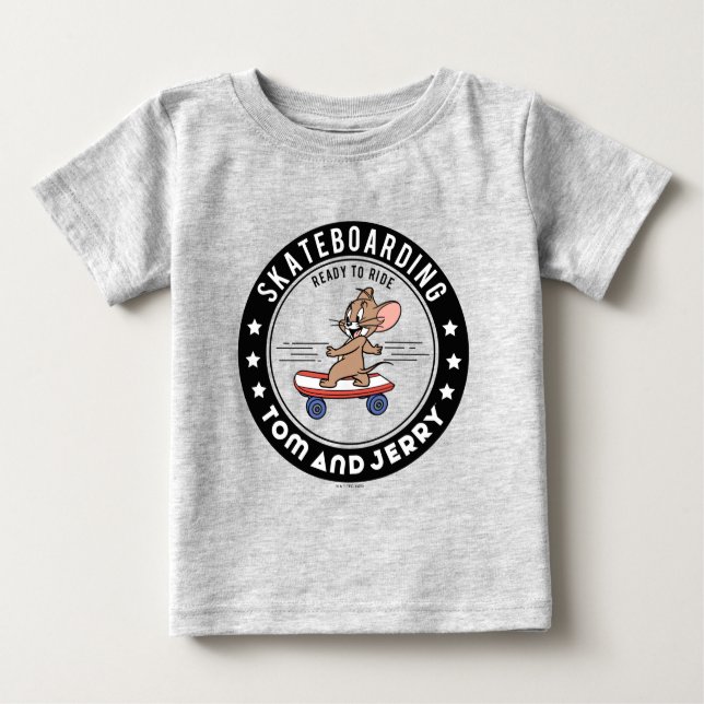 Camiseta De Bebé Jerry Skateboarding - Listo Para Viajar (Anverso)