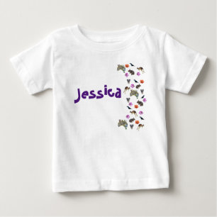Camiseta De Bebé Jessica, nombre, con vida silvestre australiana,