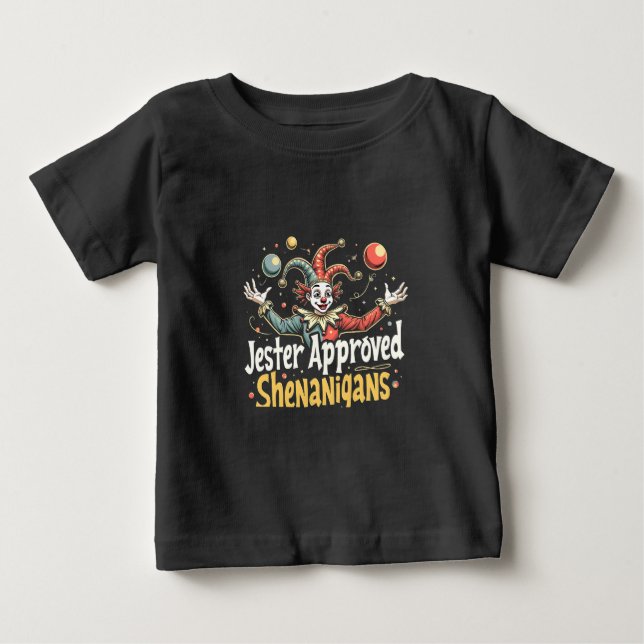 Camiseta De Bebé Jester Aprobó Shenanigans Circus Clown (Anverso)