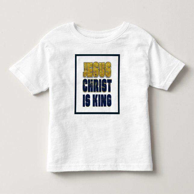 Camiseta De Bebé Jesucristo es el rey cristiano (Anverso)