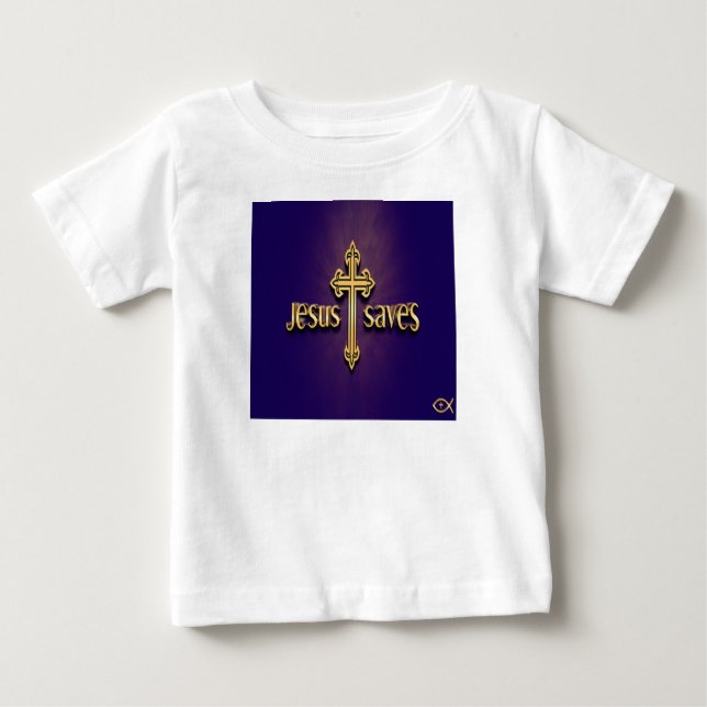 Camiseta De Bebé Jesús ahorra 4 (Anverso)
