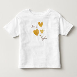Camiseta De Bebé Jesús ama el nombre personalizado Toddler T-Shirt 