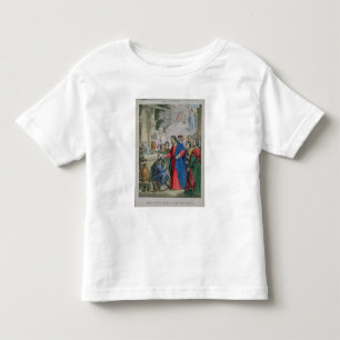 Camiseta De Bebé Jesús da vista a una persiana nacida, de una