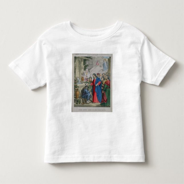 Camiseta De Bebé Jesús da vista a una persiana nacida, de una (Anverso)