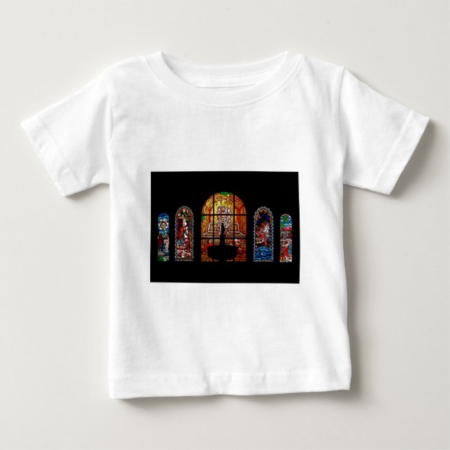 Camiseta De Bebé jesús de vidrio manchado (Anverso)
