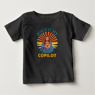 CAMISETA DE BEBÉ JESUS ES MI COPILOTO