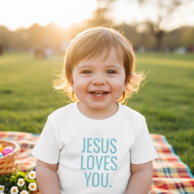 Camiseta De Bebé Jesus Loves You | Christian Toddler  (Subido por el creador)