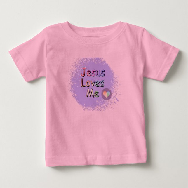 Camiseta De Bebé Jesús me ama (Anverso)