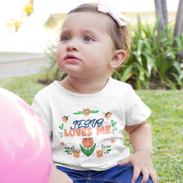 Camiseta De Bebé JESUS ME AMA Christian