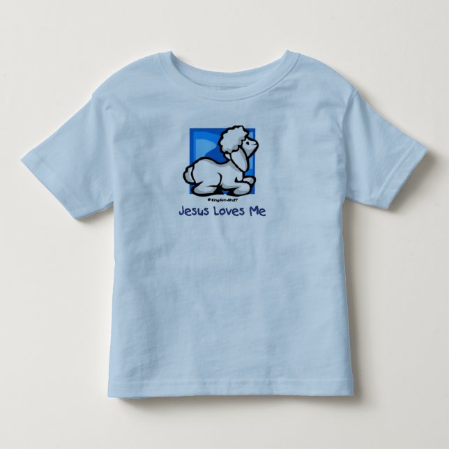 Camiseta De Bebé Jesús me ama cordero (Anverso)