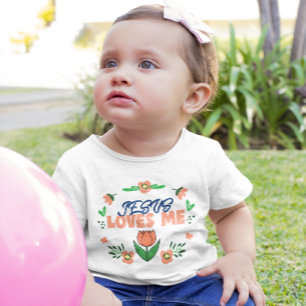 Camiseta De Bebé JESÚS ME AMA Cristiano