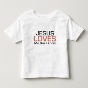 Camiseta De Bebé Jesús me ama, éste que sé