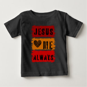 Camiseta De Bebé Jesús me ama siempre - Versículo bíblico de oració