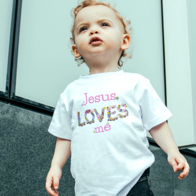 Camiseta De Bebé Jesús me quiere (Jesus loves me baby T-Shirt)