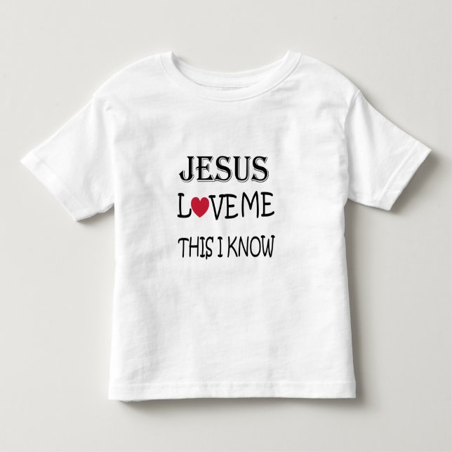 Camiseta De Bebé Jesús me quiere esto lo sé (Anverso)