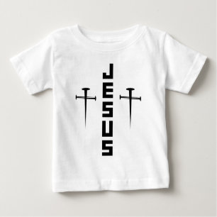 Camiseta De Bebé JESUS Nail Cross Christian Faith Para Creyentes