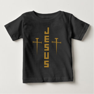 Camiseta De Bebé JESUS Nail Cross Christian Faith Para Creyentes GL