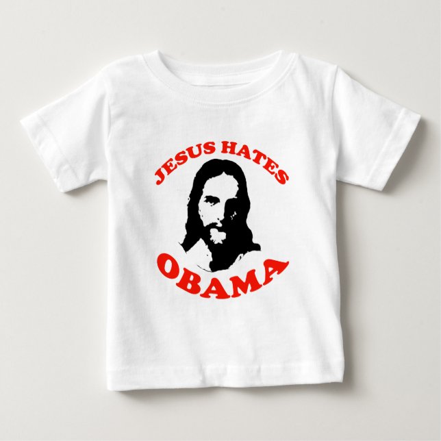CAMISETA DE BEBÉ JESÚS ODIA OBAMA (Anverso)