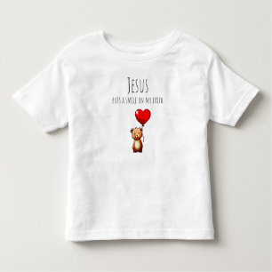 Camiseta De Bebé Jesús Pone Una Sonrisa En Mi Fe Toddler Tee