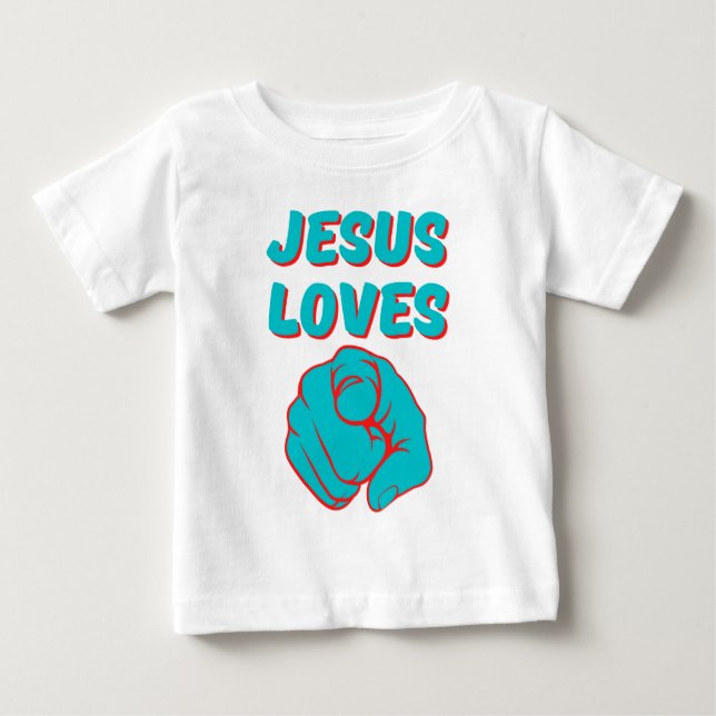 Camiseta De Bebé Jesús Te Ama Cita Basada En La Fe (Anverso)