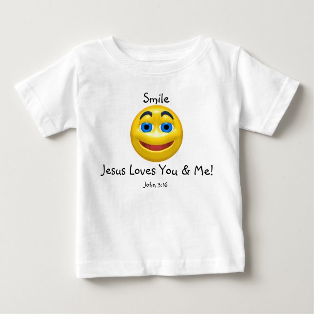 Camiseta De Bebé Jesús te ama Personalizar (Anverso)
