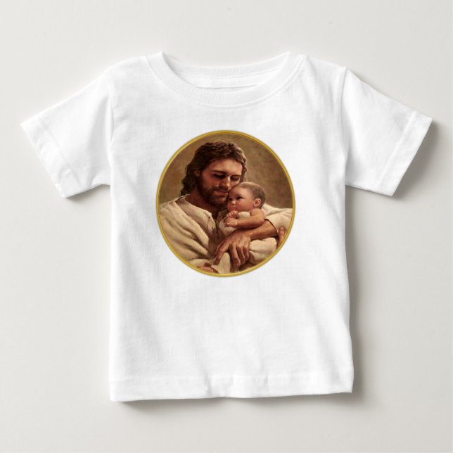 Camiseta De Bebé Jesús y niño (Anverso)