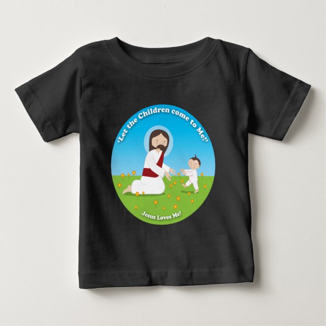 Camiseta De Bebé Jesús y niño (Anverso)
