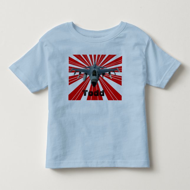 Camiseta De Bebé Jet de combate (Anverso)