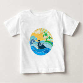 Camiseta De Bebé Jet Ski y el Mar