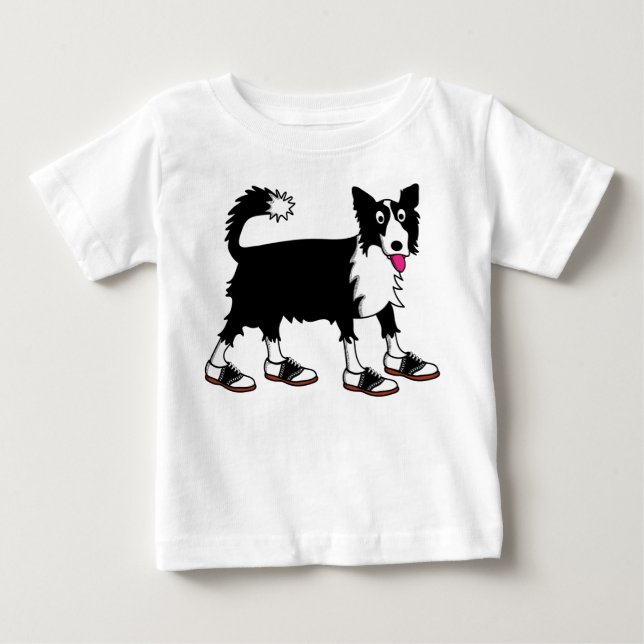 Camiseta De Bebé Jett the Border Collie (Anverso)