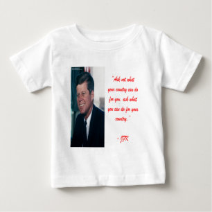Camiseta De Bebé JFK & Cita No Preguntes
