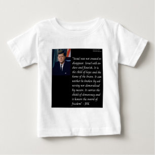 Camiseta De Bebé JFK y famosa cita sobre Israel