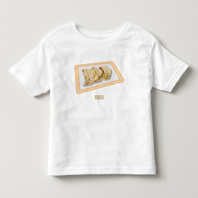 Camiseta De Bebé Jiaozi / ilustracion personalizado chino de bolas  (Anverso)