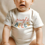 Camiseta De Bebé Jingle Bells Mi primera Navidad<br><div class="desc">Navidades Noel Manejo Minimal Elegante</div>