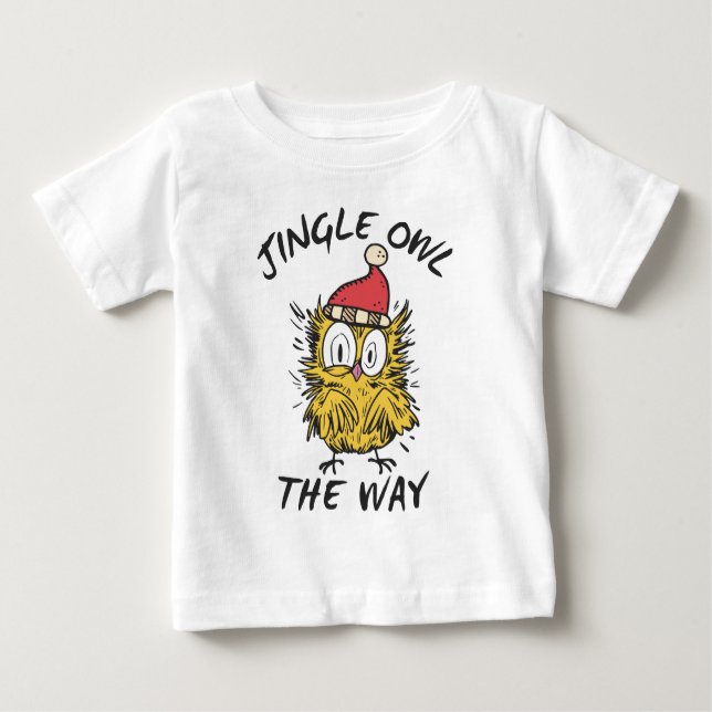 Camiseta De Bebé Jingle Owl con el gracioso Santa Owl (Anverso)