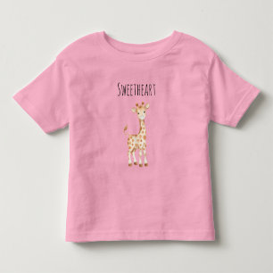 Camiseta De Bebé Jirafa Adorable 